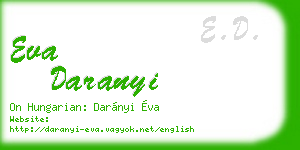 eva daranyi business card